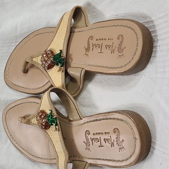 Miss Trish for Target Jeweled Pineapple Sandals Womens Shoes Size 7.5 GUC - Picture 5 of 8